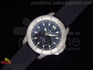 LUC Pro One SS Black Dial on Black Rubber Strap A2824