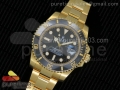 Submariner 116618 LN Thick YG Wrapped Black Ceramic Bezel Black Dial on Thick YG Wrapped Bracelet ETA2836