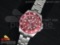 Submariner Lady Red Bezel Red Dial on SS Bracelet A23J