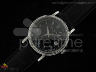 Calatrava Auto SS Black Roman Dial