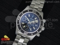 SuperOcean Chrono Abyss SS Black Dial Blue Hands on SS Bracelet A7750