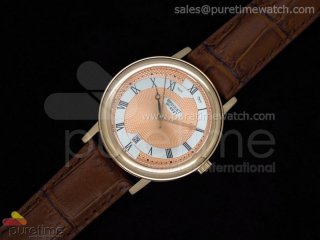 Classique Automatic RG Salmon Dial on Leather Strap A2824
