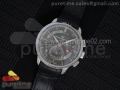 1966 Dual Time SS TF 1:1 Best Edition Gray Dial on Black Leather Strap A3300