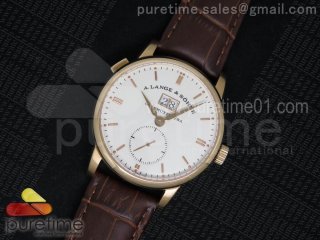 Classic 1815 RG Big Date White Dial on Brown Leather Strap A23J