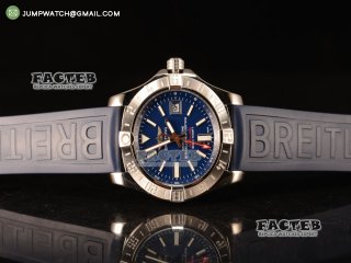 Breitling Avenger II GMT Blue Dial With Swiss ETA 2836 Automatic Rubber Strap Best Edition A32390111C1S2