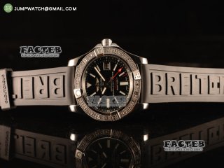 Breitling Avenger II GMT Black Dial With Swiss ETA 2836 Automatic Black Rubber Strap Best Edition A32390111B1S2