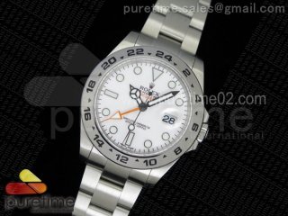 Explorer II 42mm 216570 1:1 Noob Best Edition White Dial A3187 (Correct Hand Stack)