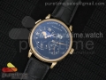 Grand Lange 1 Moon Phase RG Black Dial on Black Leather Strap A23J