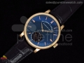 Classic 1815 RG Blue Dial on Leather Strap A17J