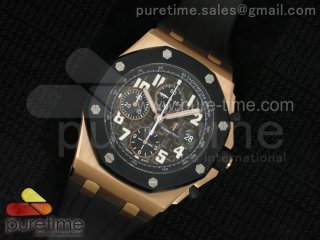 Royal Oak Offshore JF 1:1 Best Edition RG Rubberclad Black Dial on Rubber Strap A7750