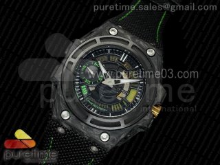 Spidolite II Tech Green Forge Carbon V6F 1:1 Best Edition on Black Nylon Strap A7750