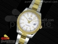 Date Just II 41mm SS/YG White Dial Lumed Marker on SS/YG Bracelet A3136