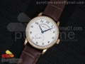 Classic 1815 RG White Dial Blue Hand on Brown Leather Strap A23J