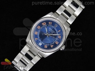 Airking 36mm SS Blue Numeral Dial on Oyster Bracelet