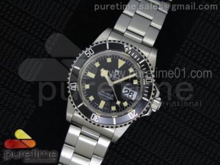 Tudor Submariner SS Black Dial Style 5 on SS Bracelet A2824