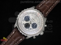 Chronospace Automatic SS White Dial on Brown Croc-Style Leather Strap A7750