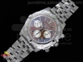 Chronomat B01 GMT SS Brown Dial Diamond Bezel on Bracelet A7750