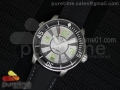 0Fifty Fathoms SS White Dial Green Markers White Hands on Black Sail-canvas Strap A1315