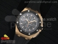 Royal Oak Offshore 44mm RG Lite Black/Black Dial on Black Rubber Strap A7750