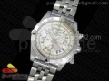 Chronomat B01 SS White Dial White Inner Bezel on SS Bracelet A7750