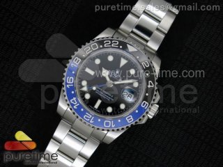 GMT-Master II 116710BLNR Noob Black/Blue Ceramic Bezel on SS Bracelet A3186