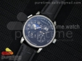 Grand Lange 1 Moon Phase SS Black Dial on Black Leather Strap A23J