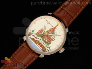 Kremlin Set St. Basil Red Square RG Cream Dial on Brown Leather Strap A21J