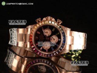 Daytona RG Chronograph Best Edition Black Dial on RG Bracelet Swiss Valjoux 7750