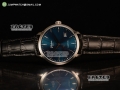 Senator Automatic SS Blue Dial on Black Leather Strap Miyota 9015