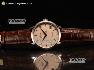 Senator Automatic SS White Dial on Brown Leather Strap Miyota 9015