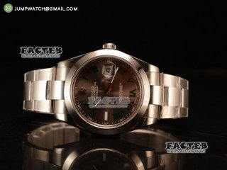 DateJust 41 SS Polished Bezel BP Best Edition Brown Dial on SS Bracelet Swiss ETA 2836