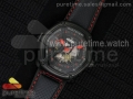 OT-2 V6F 1:1 Best Edition on Black Leather Strap Miyota 82S7