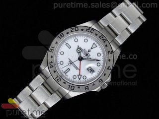 Explorer II 16570 White Superlumed