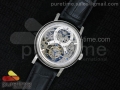 Classique 2932 SS AXF Tourbillon Skeleton Dial on Black Leather Strap