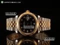 Rolex Datejust 37mm Swiss ETA 2836 Automatic Two Tone with Black Dial and Diamonds Markers