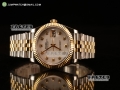 Rolex Datejust 37mm Swiss ETA 2836 Automatic Two Tone with White MOP Dial and Diamonds Markers