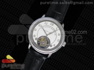 1815 Tourbillon SS White Dial on Black Leather Strap