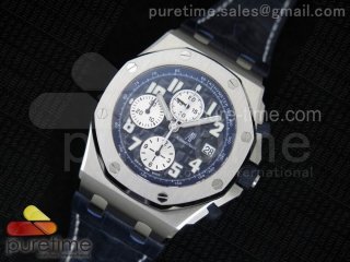 Royal Oak Offshore JF 1:1 Best Edition Blue Themes on Blue Leather Strap A7750