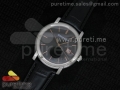 Jules Audemars Automatic SS Black Dial on Black Leather Strap MIYOTA9015