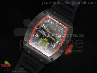 Richard Mille RM036 PVD/Red on Rubber Strap A23J