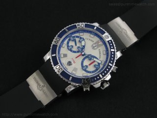 Maxi Marine Diver Chronograph SS Blue